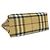Mini borsa tote Burberry Nova Check in tela e pelle Nero Beige - vista 7