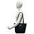 Borsa Tote in pelle Burberry Nova Check Nero - vista 2
