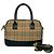 Mini borsa a tracolla Burberry Nova Check in tela e pelle Nero Beige
