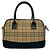 Mini borsa a tracolla Burberry Nova Check in tela e pelle Nero Beige - vista 3