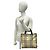 Burberry Nova Check Pattern Lederhandtasche Schwarz Beige - Ansicht 2