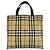 Burberry Nova Check Pattern Lederhandtasche Schwarz Beige - Ansicht 3