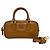 Borsa a mano in pelle Miu Miu Miu Arcadi Logo Marrone