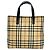 Burberry Nova Check Pattern Handtasche Mini Tote Schwarz Beige - Ansicht 3