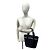 Borsa Burberry Nova Check in pelle di vitello Nero Beige - vista 2