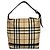 Burberry Nova Check Leder-Handtasche Tote Bag mit Logo-Hardware Schwarz Beige - Ansicht 3