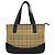 Borsa a mano Burberry Nova Check in tela e pelle Nero Beige
