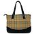 Borsa a mano Burberry Nova Check in tela e pelle Nero Beige - vista 3