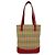 Saco Tote Burberry Nova Check Shadow Horse em lona e couro Vermelho Bege