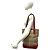 Saco Tote Burberry Nova Check Shadow Horse em lona e couro Vermelho Bege - vista 2