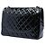 Chanel Black Maxi Classic Patent Double Flap Nero - vista 2