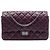 Chanel Reissue 2.55 Double Flap 226 in pelle di vitello invecchiata metallizzata matelassé viola Porpora