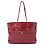 Bolsa Tote Chanel Red CC em couro de bezerro acolchoado com zíper frontal, cordão de ajuste e corrente Vermelho