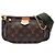 Louis Vuitton Brown Monogram Multi Pochette Accessoires Castaño