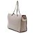 Borsa Tote Chanel Ligne CC in vernice marrone Taupe - vista 2