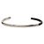 Autre Marque Bracciale rigido Dior in pelle e argento placcato palladio