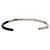 Autre Marque Bracciale rigido Dior in pelle e argento placcato palladio - vista 3