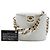 Chanel Vanity Case Elegante in Pelle d'Agnello Bianca con Catena CC Bianco - vista 7