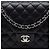 Chanel Black Medium Classic Lambskin Double Flap Negro - vista 6