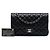 Chanel Black Medium Classic Lambskin Double Flap Negro - vista 8