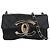 Chanel Black Oversized CC Calfskin Diamond Stitch Flap Noir