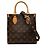 Louis Vuitton Brown Monogram Sac Plat BB Marrone