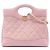 Borsa Chanel 31 Shopping Mini in camoscio e pelle d'agnello matelassé rosa