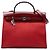 Hermès Red Toile Herbag Zip 31 Roja