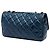 Chanel Blue Medium Quilted Glazed Calfskin Coco Pleats Flap Blu scuro - vista 2