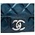 Chanel Blue Medium Quilted Glazed Calfskin Coco Pleats Flap Blu scuro - vista 5
