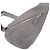 Borsa a tracolla Prada in Vitello Daino grigio con logo impresso Marrone - vista 6