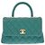 Chanel Mini Quilted Caviar Coco Top Handle Tasche Grün