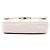 Chanel White CC Double Stitch Lambskin Single Flap Weiß Roh - Ansicht 3