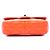 Chanel Orange Small Quilted Patent Coco Shine Flap Arancione - vista 3