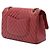 Chanel Red Medium Classic Chevron Lambskin Double Flap Rot - Ansicht 2