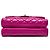 Chanel Pink Large CC Quilted Patent Double Compartment Flap Rosa - vista 3