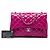 Chanel Pink Large CC Quilted Patent Double Compartment Flap Rosa - vista 6