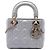 Autre Marque Dior Gray Mini Lambskin Cannage Lady Dior Marrone