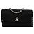 Chanel Black Mini CC Quilted Jersey Flap Schwarz