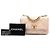 Chanel 19 Flap Medium en agneau marron Beige - vue 7