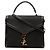 Autre Marque Borsa Cassandra Top Handle Medium in tela nera Saint Laurent Nero