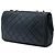Chanel Black CC Quilted Iridescent Calfskin Whipstitch Single Flap Nero - vista 2