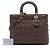 Autre Marque Dior Brown Large Lambskin Cannage Lady Dior Marrone Marrone scuro - vista 7
