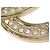 Spilla Chanel Gold CC placcata oro con strass D'oro - vista 10