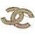 Spilla Chanel Gold CC placcata oro con strass D'oro - vista 4