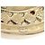 Spilla Chanel Gold CC placcata oro con strass D'oro - vista 7