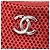 Borsa Tote Chanel Up In The Air in vitello traforato rosso - vista 5