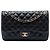 Chanel Black Jumbo Classic Caviar Double Flap Nero