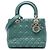 Autre Marque Dior Green Medium Lambskin Cannage Lady Dior Verde Verde scuro
