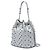 Borsa a secchiello Chanel Silver Small Metallic Chevron Lambskin Stud Wars con coulisse Argento - vista 2